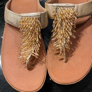 FitFlop Women's Gold Beaded Sandals